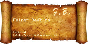 Feiner Beáta névjegykártya
