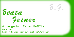 beata feiner business card